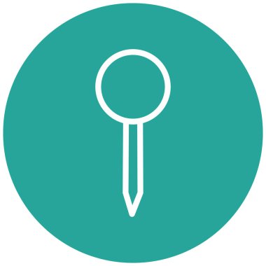 İğne. Web simgesi basit illüstrasyon