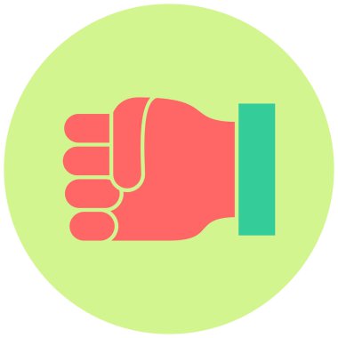 Yumruk. Web simgesi basit illüstrasyon