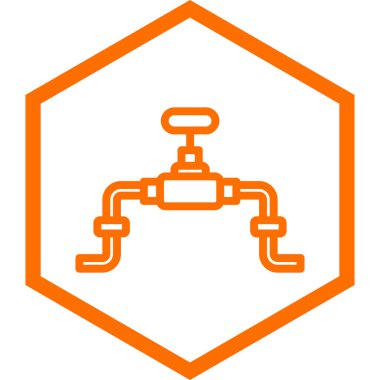 Bir boru simgesinin vektör illüstrasyonu