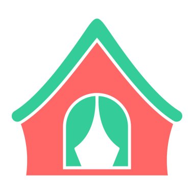 çadır simgesi, vektör illüstrasyonu basit tasarım 