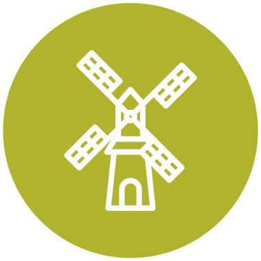 Yel değirmeni Web simgesi basit tasarım