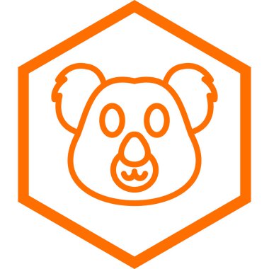 Ayı simgesi vektör illüstrasyonu