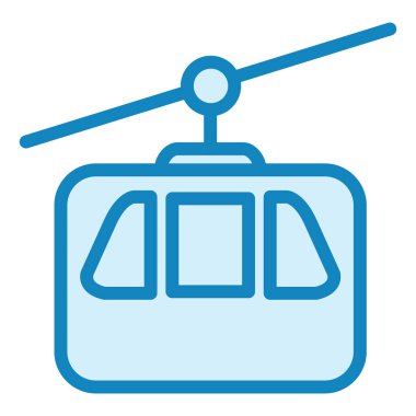 Teleferik. Web simgesi basit illüstrasyon 