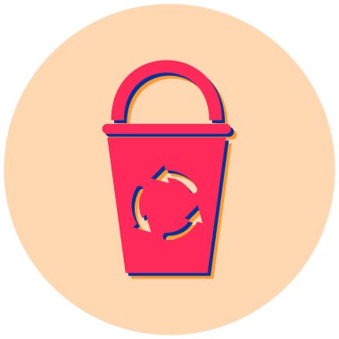 Çöp kutusu vektör illüstrasyonuName