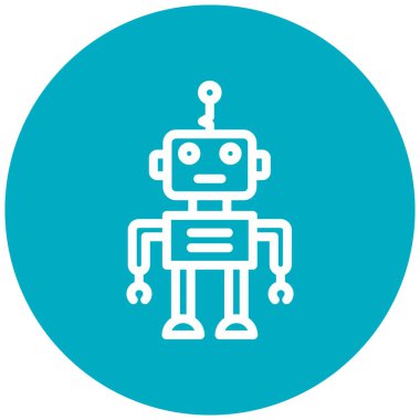 robot ikon vektör illüstrasyonu