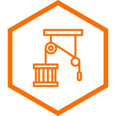 İnşaat vinç simge vektör çizim