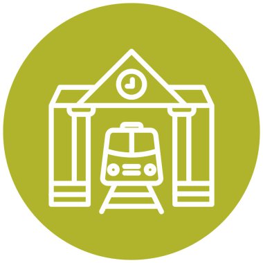 tren simgesi vektör illüstrasyonu