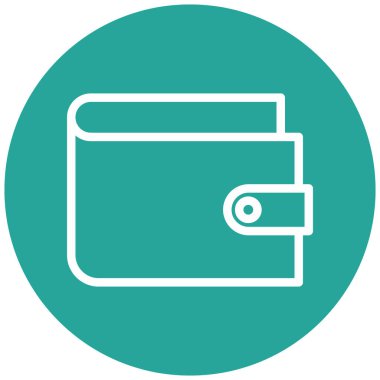 Cüzdan. Web simgesi basit illüstrasyon