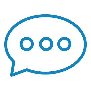 Sohbet balonu simgesi, vektör illüstrasyonu