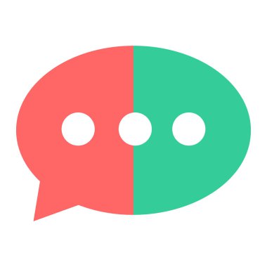 Sohbet kabarcığı vektör illüstrasyonu