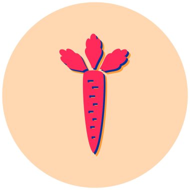 Havuç. Web simgesi basit illüstrasyon