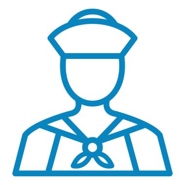 Polis memuru ikon vektör illüstrasyonu