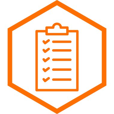 Kontrol listesi. Web simgesi basit illüstrasyon