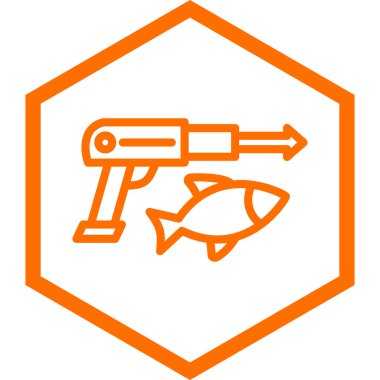 balık simgesi vektör illüstrasyonu