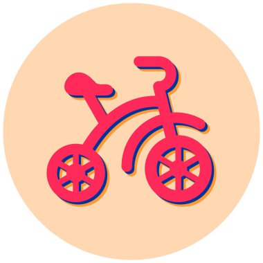 bisiklet düz vektör simgesi