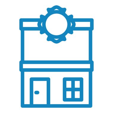 depolama binası ikon vektör illüstrasyonu