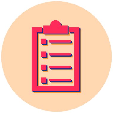 Kontrol listesi. Web simgesi basit illüstrasyon