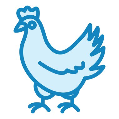 Tavuk modern ikon vektör illüstrasyonu 