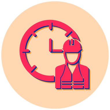 İşçi. Web simgesi basit tasarım