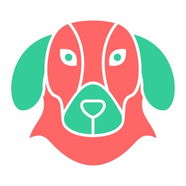 Köpek. Web simgesi basit illüstrasyon