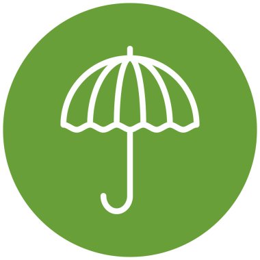 Şemsiye. Web simgesi basit illüstrasyon