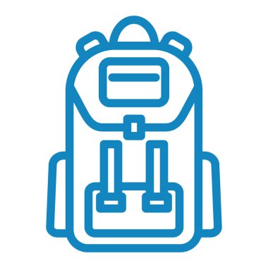 Sırt çantası. Web simgesi basit illüstrasyon