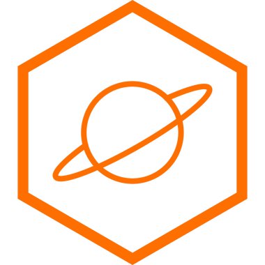 Gezegen. Web simgesi basit tasarım