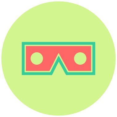 VR gözlük simgesinin vektör illüstrasyonu