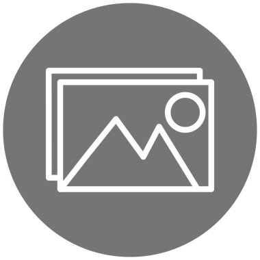 fotoğraf galerisi simgesi, vektör illüstrasyonu