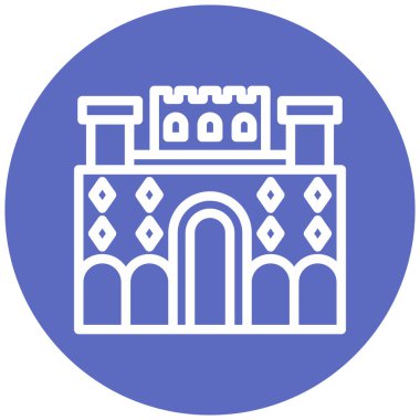 Bina. Web simgesi basit illüstrasyon