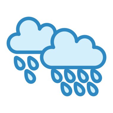  Simge vektör illüstrasyon tasarımı yağmur yağıyor