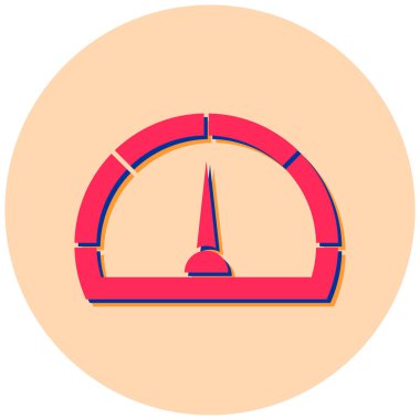 Hız göstergesi. Web simgesi basit tasarım