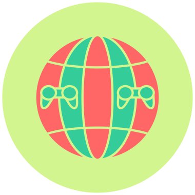 Küresel Oyun. Web simgesi basit illüstrasyon