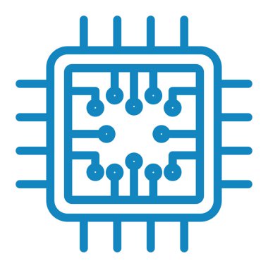 İşlemci. Web simgesi basit illüstrasyon