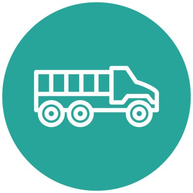 Bir kamyon simgesinin vektör çizimi