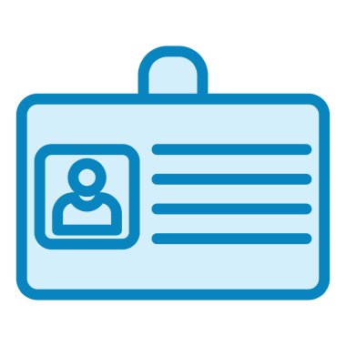 Kütüphane kartı simgesi, vektör illüstrasyonu