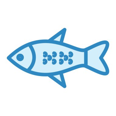 balık simgesi vektör illüstrasyonu