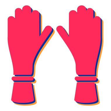 Eldiven ikonu. Web için eldiven vektör simgelerinin düz çizimi