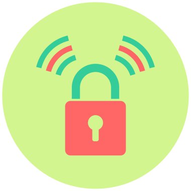 Kilit. Web simgesi basit illüstrasyon