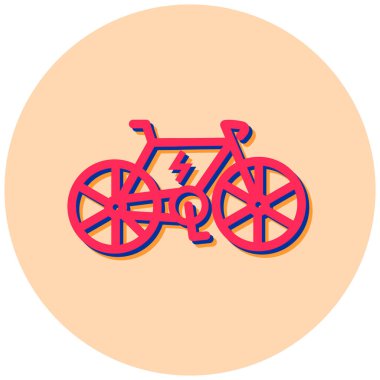 Bisiklet. Web simgesi basit illüstrasyon