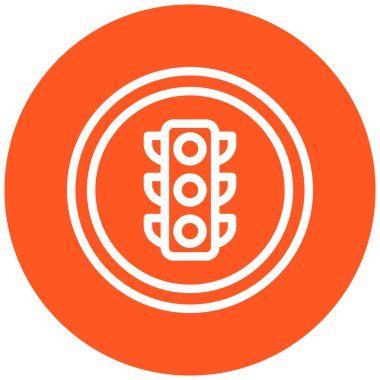 Trafik ışıkları düz vektör simgesi