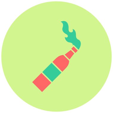 Molotof kokteyli. Basit illüstrasyon