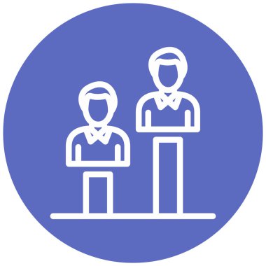 iş insanları simgesi vektör illüstrasyonu