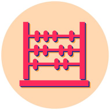 Abaküs. Web simgesi basit illüstrasyon