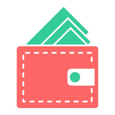 cüzdan ikonu vektör illüstrasyonu