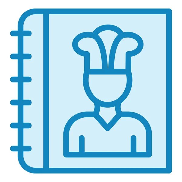 Βιβλίο Μαγειρικής Web Εικονίδιο Απλή Απεικόνιση — Διανυσματικό Αρχείο