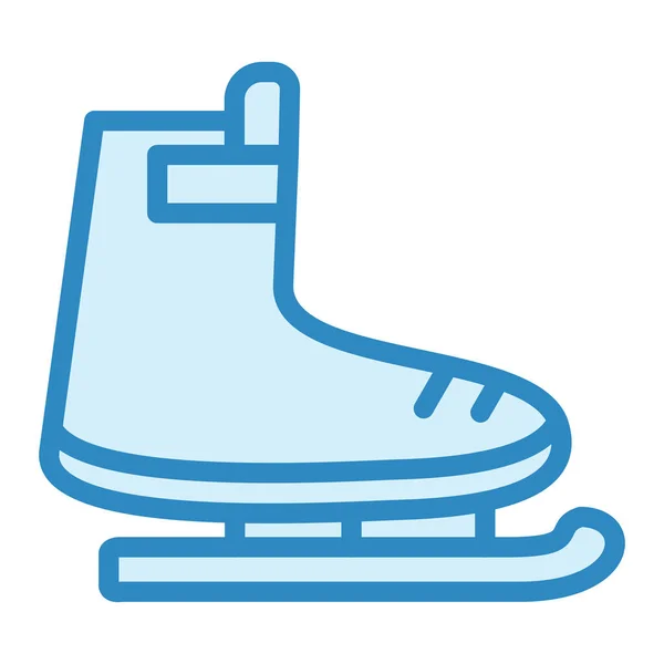 Buz Pateni Ikonu Vektörü Spor Ayakkabı Tabelası Izole Edilmiş Sınır — Stok Vektör