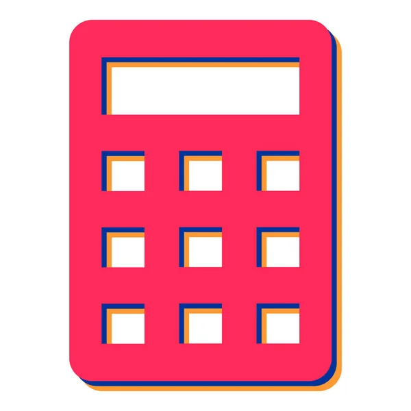 Calculator Icon Flat Illustration Cash Machine Vector Icons Web — Stock Vector