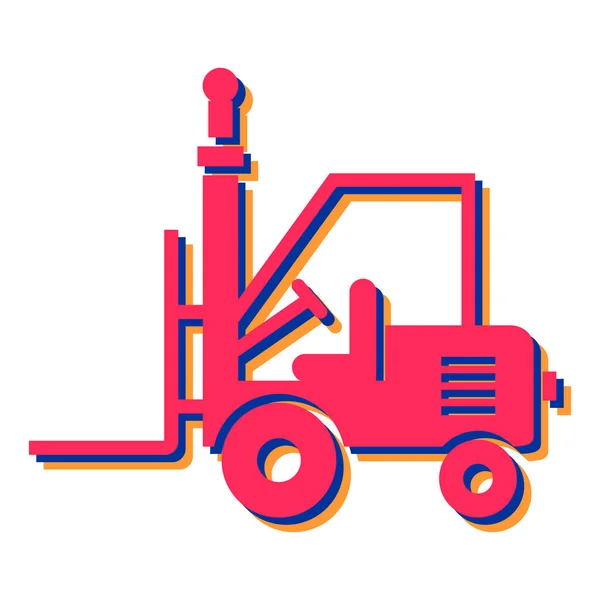 Forklift Truck Icon Cartoon Delivery Cargo Vector Icons Web Design — Stock vektor