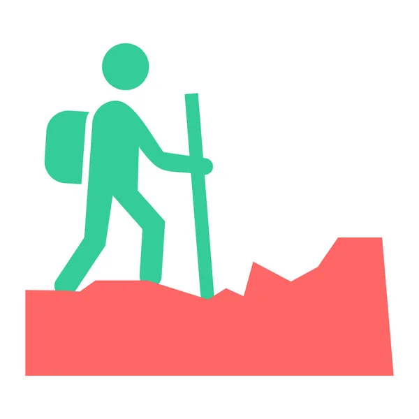 Hiking Web Icon Simple Illustration — Stock Vector